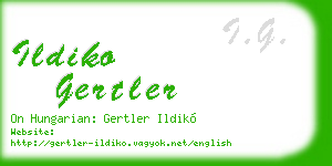 ildiko gertler business card